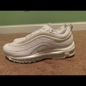 Womens Nike Air Max 97s - Triple White
